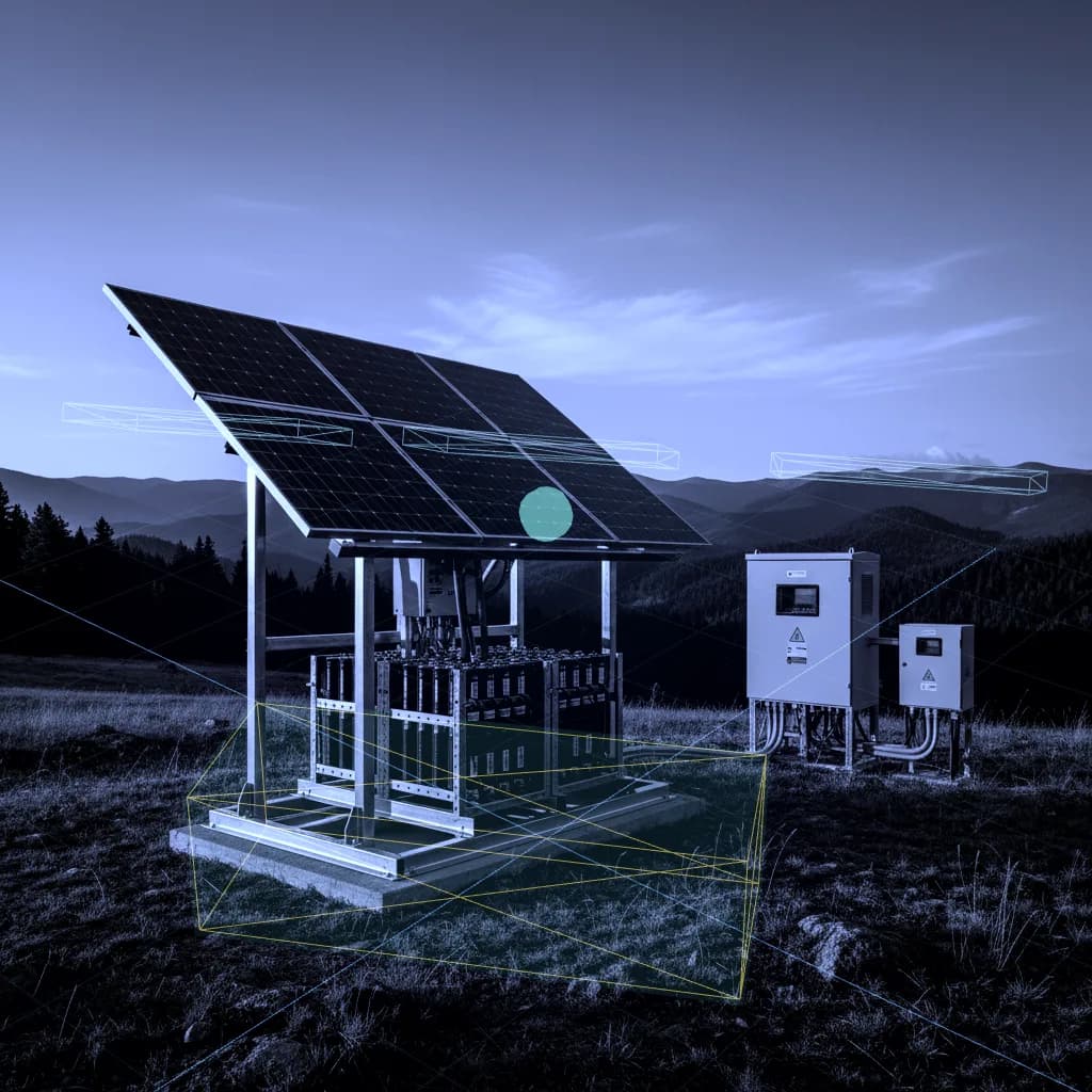 Micro-red eléctrica real con su gemelo digital superpuesto